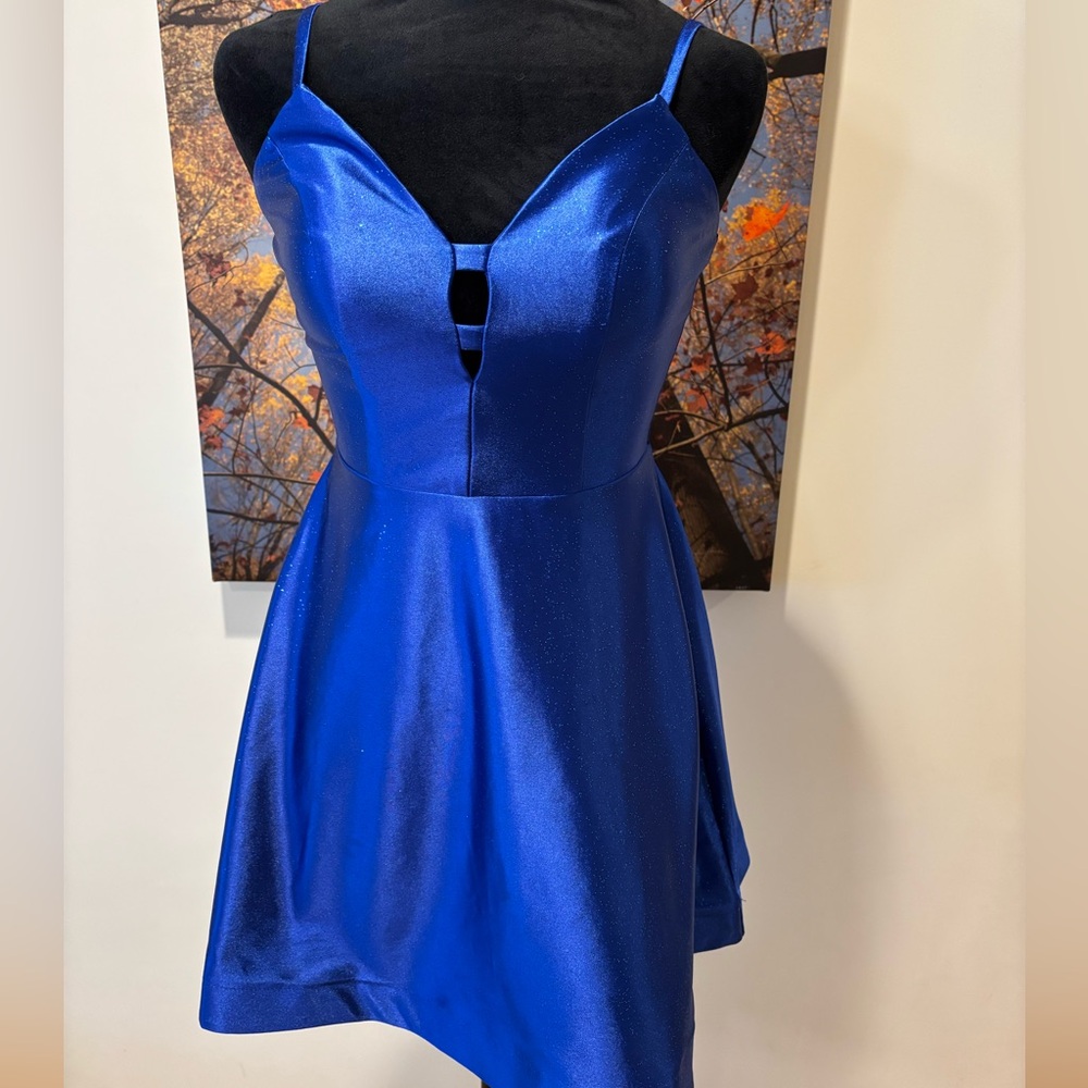 Macy's Blue A-Line Cocktail or Semi Formal Dress